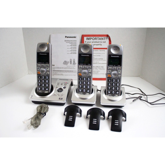 Panasonic KX-TG1033S Phone System in Silver - 3 Handsets - Picture 3 of 6